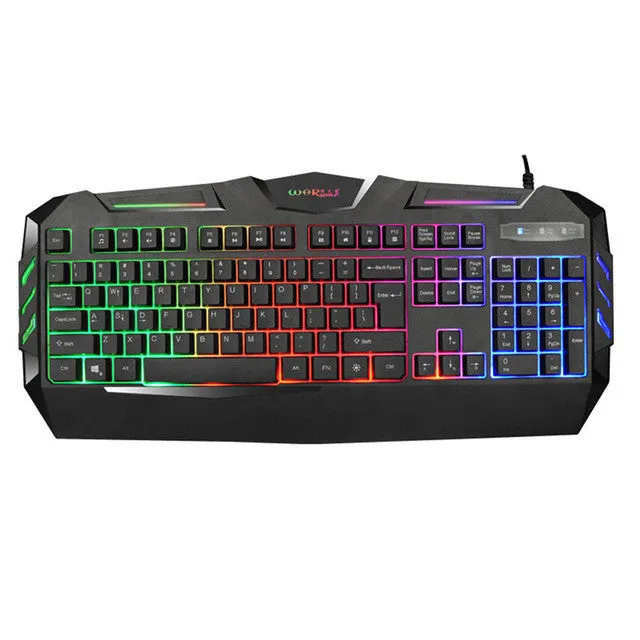 2016 Wired Mini Keyboard K3 USB Wired Illuminated Colorful LED Backlight Multimedia PC Gaming Keyboard