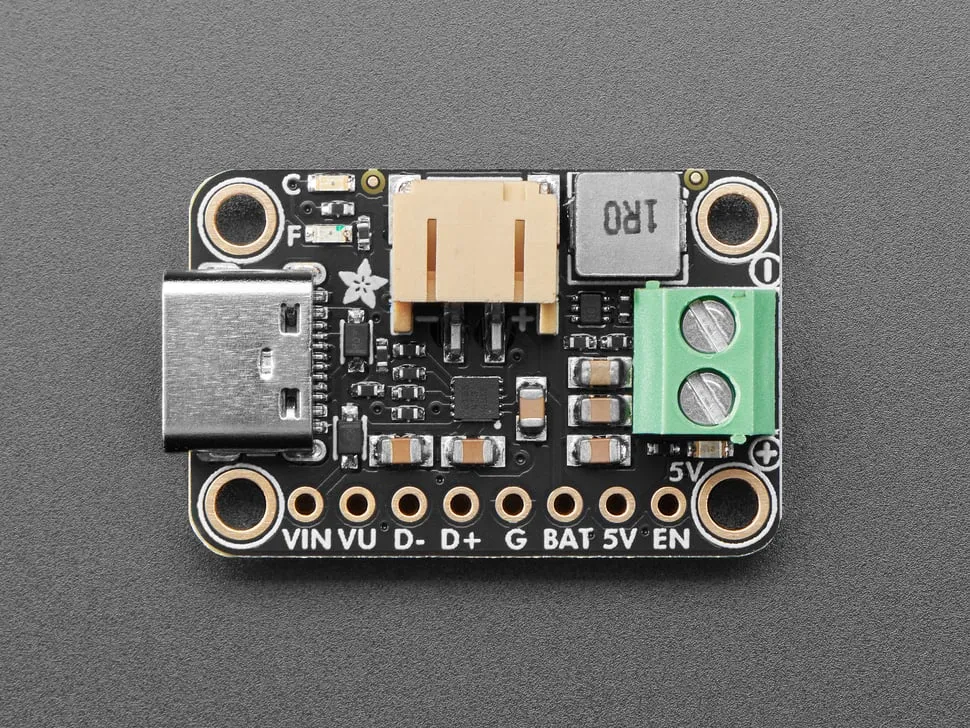 Adafruit bq25185 USB / DC / Solar Charger with 5V Boost Board