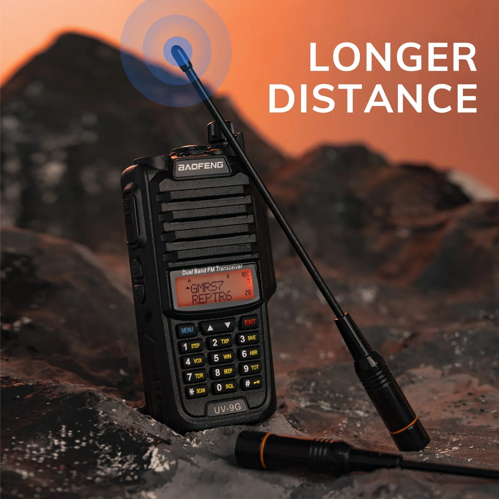 Baofeng UV-9G GMRS Radio [2 Packs] | 5W | IP67 Waterproof | Repeater Capable | V/UHF Scanner | NOAA