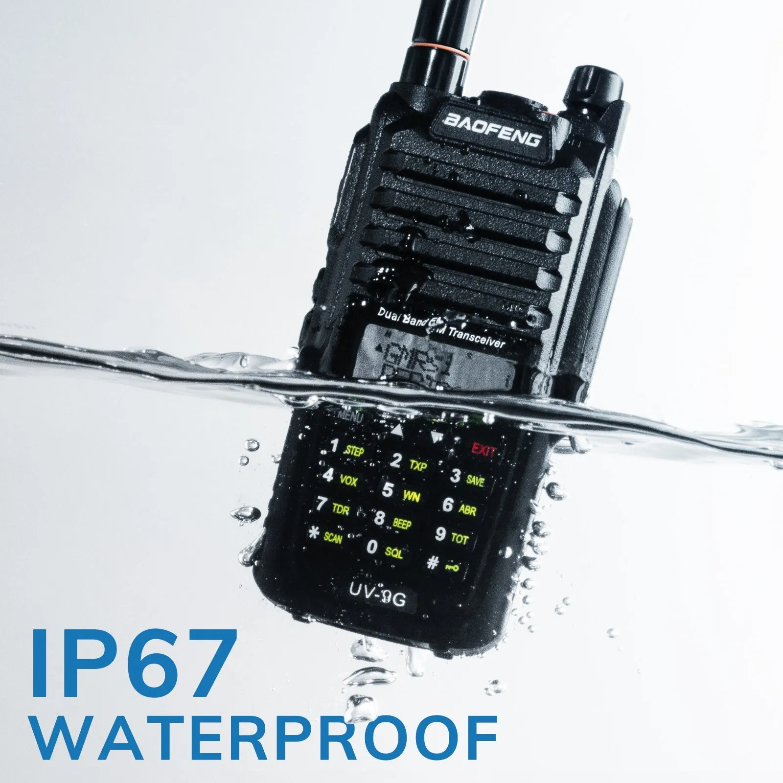 Baofeng UV-9G GMRS Radio [2 Packs] | 5W | IP67 Waterproof | Repeater Capable | V/UHF Scanner | NOAA