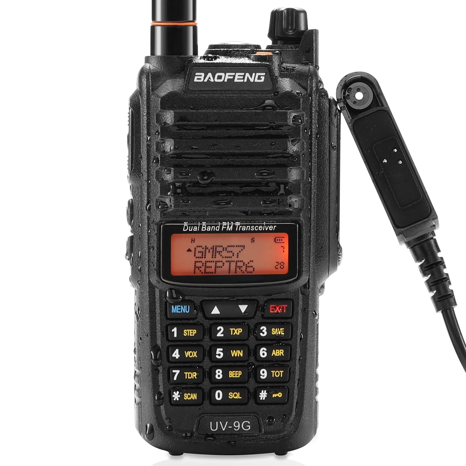 Baofeng UV-9G GMRS Radio [2 Packs] | 5W | IP67 Waterproof | Repeater Capable | V/UHF Scanner | NOAA