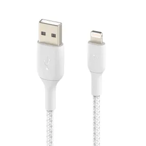 Belkin BoostCharge Lightning to USB-A 2M Cable  For Apple Devices - White-White