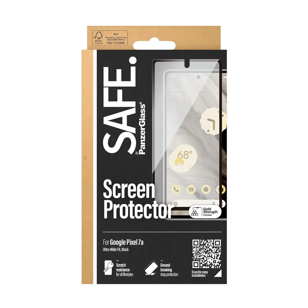 BULK - SAFE by PanzerGlass® 2-in-1 Pack Google Pixel 7A - Skærmbeskyttelse & Cover - Gennemsigtig / Sort Kant