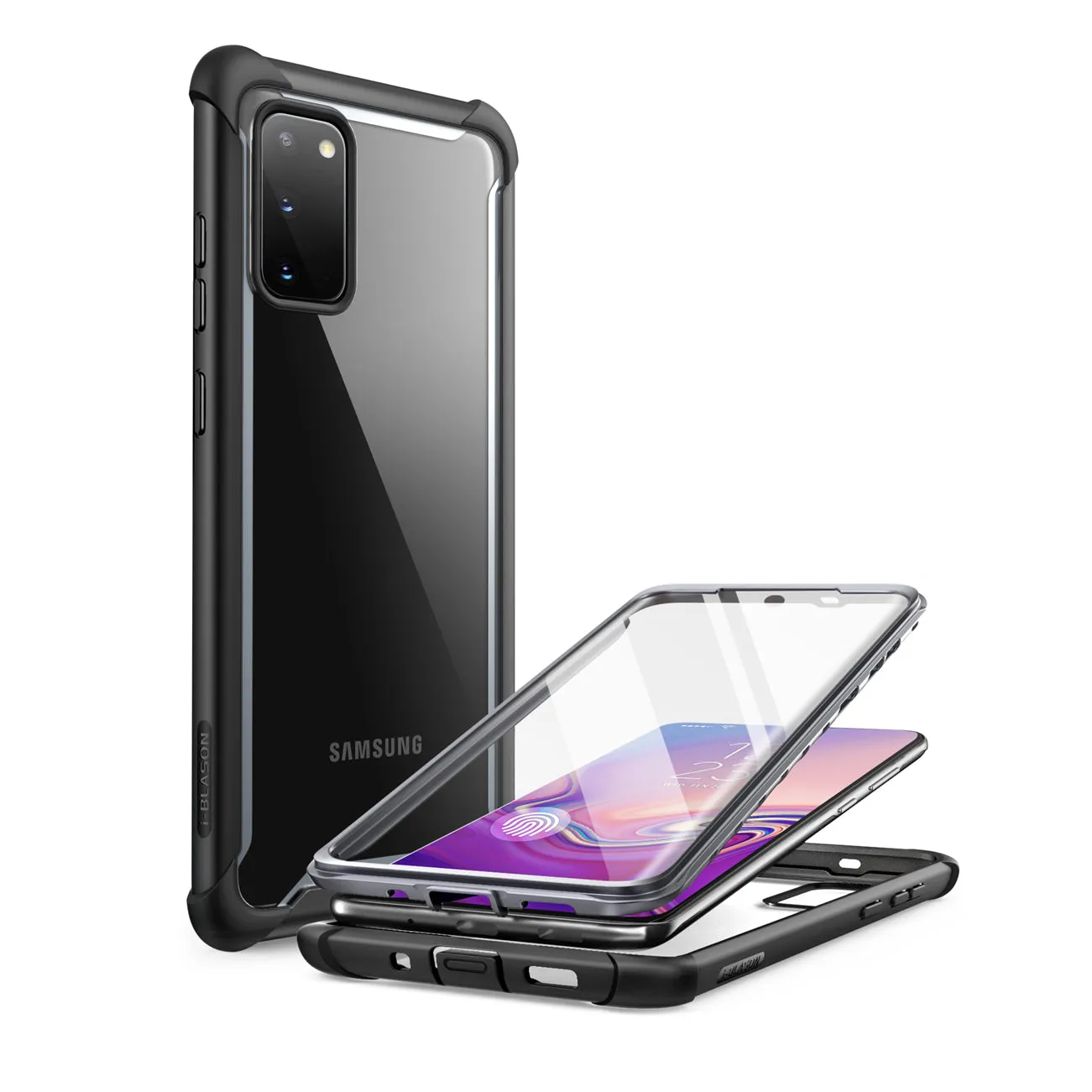 Galaxy S20 Ares Clear Rugged Case (with Screen Protector)(open box) - Black