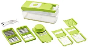 Ganesh Vegetable Dicer,12 Cutting Blades, Green