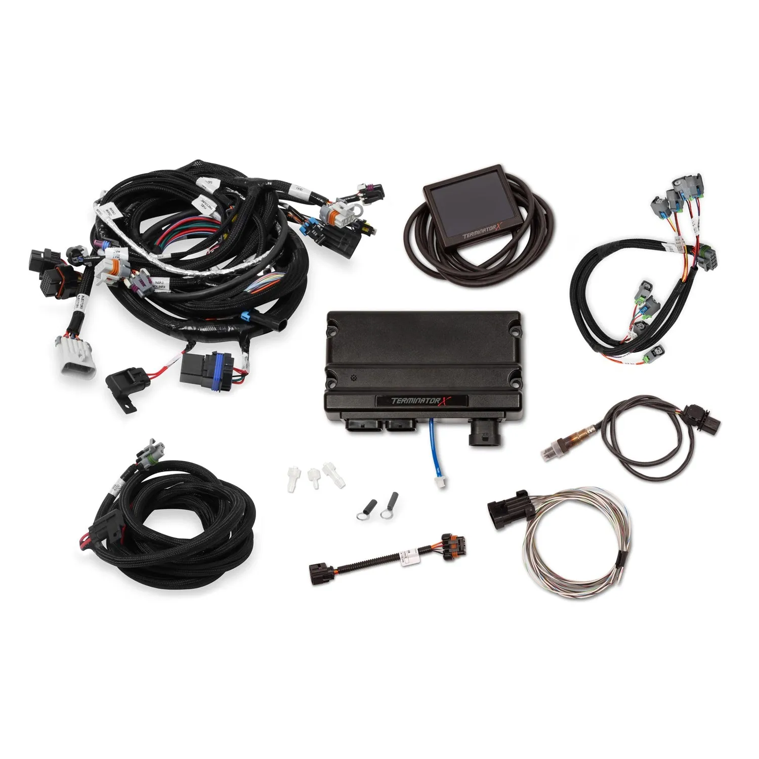 Holley EFI Terminator X Engine Control Module - 3.5" Touchscreen - Wiring Harness - 24x Reluctor Wheel - GM LS-Series