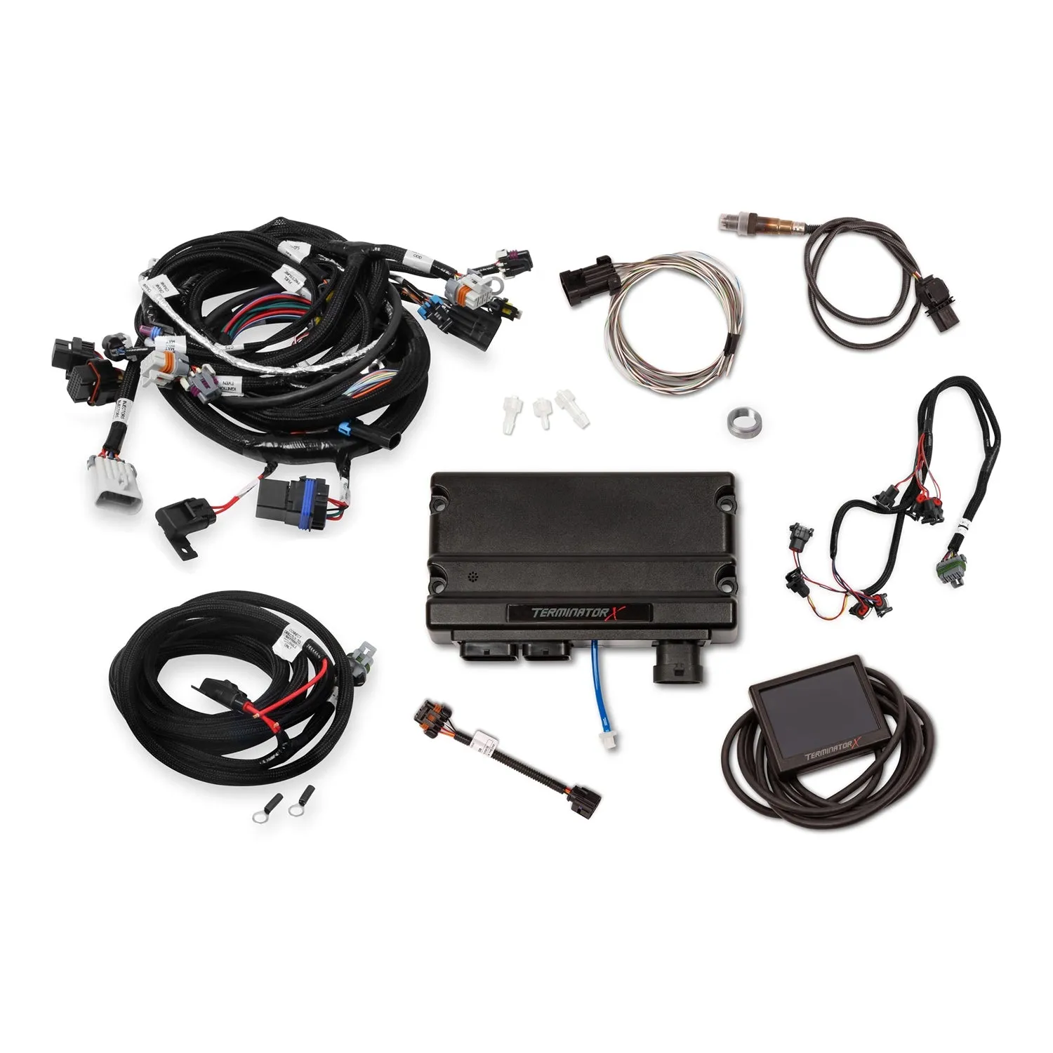 Holley EFI Terminator X Engine Control Module - 3.5" Touchscreen - Wiring Harness - O2 Sensor - 58x Reluctor Wheel - GM LS-Series