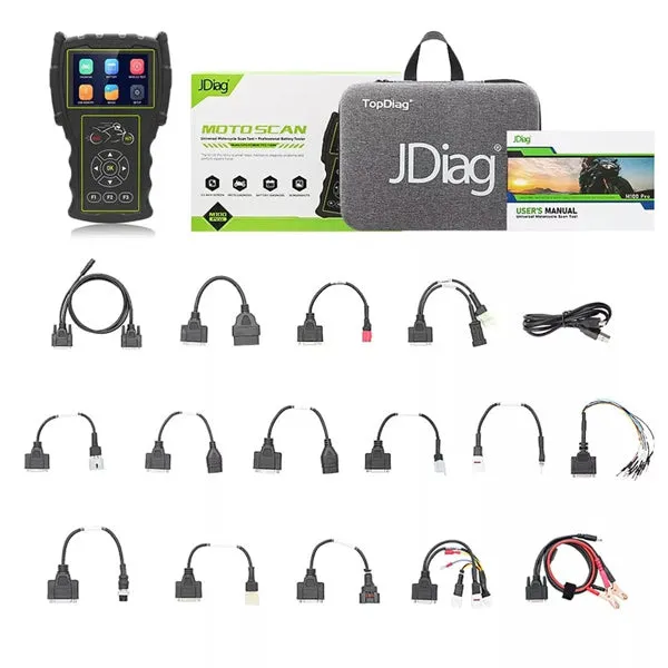 JDiag - Moto Scan - OBD2 Motorcycle Diagnostic Scan Tool - 3.2" Screen - Live Data Monitoring