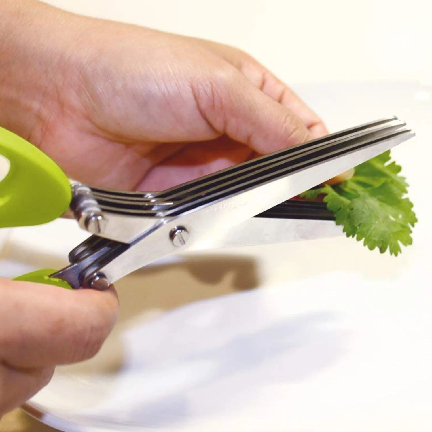 Multifunction Vegetable Stainless Steel Herbs Scissor with 3 Blades