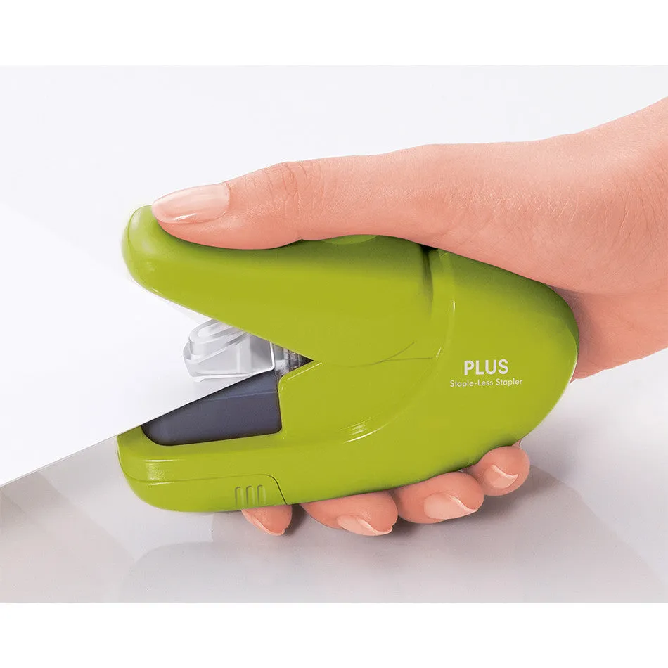 PLUS Staple-Free Hand Stapler Green