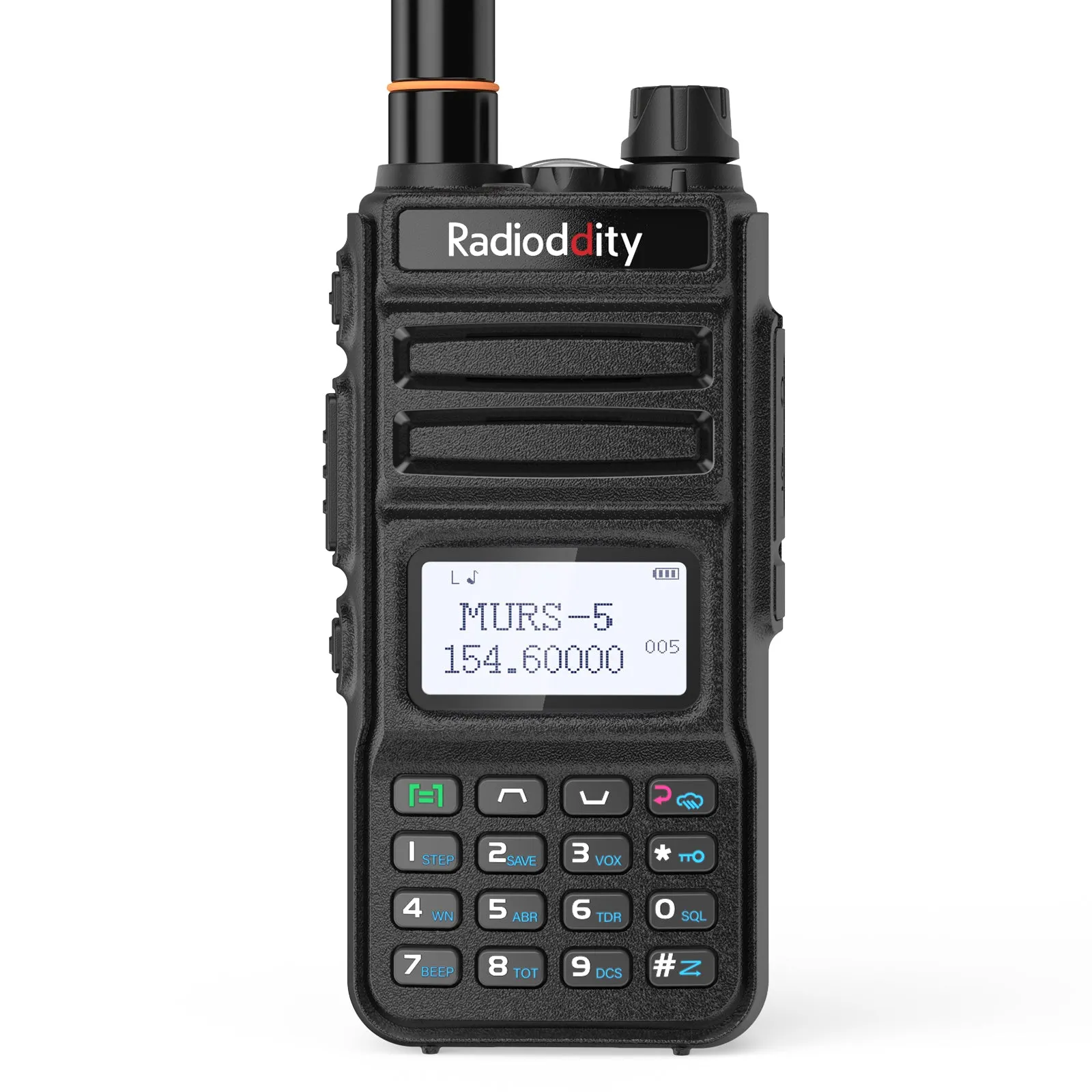 Radioddity MU-5 MURS Radio | 250 Channels | License Free | USB-C Charging | Display Sync | VOX | NOAA