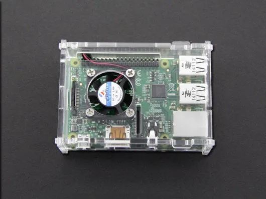 Raspberry Pi B  acrylic Acrylic Enclosure w/ CPU Fan