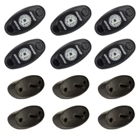 RIGID A-Series LED Universal Rock Light Kit High Power Amber Set Of 6