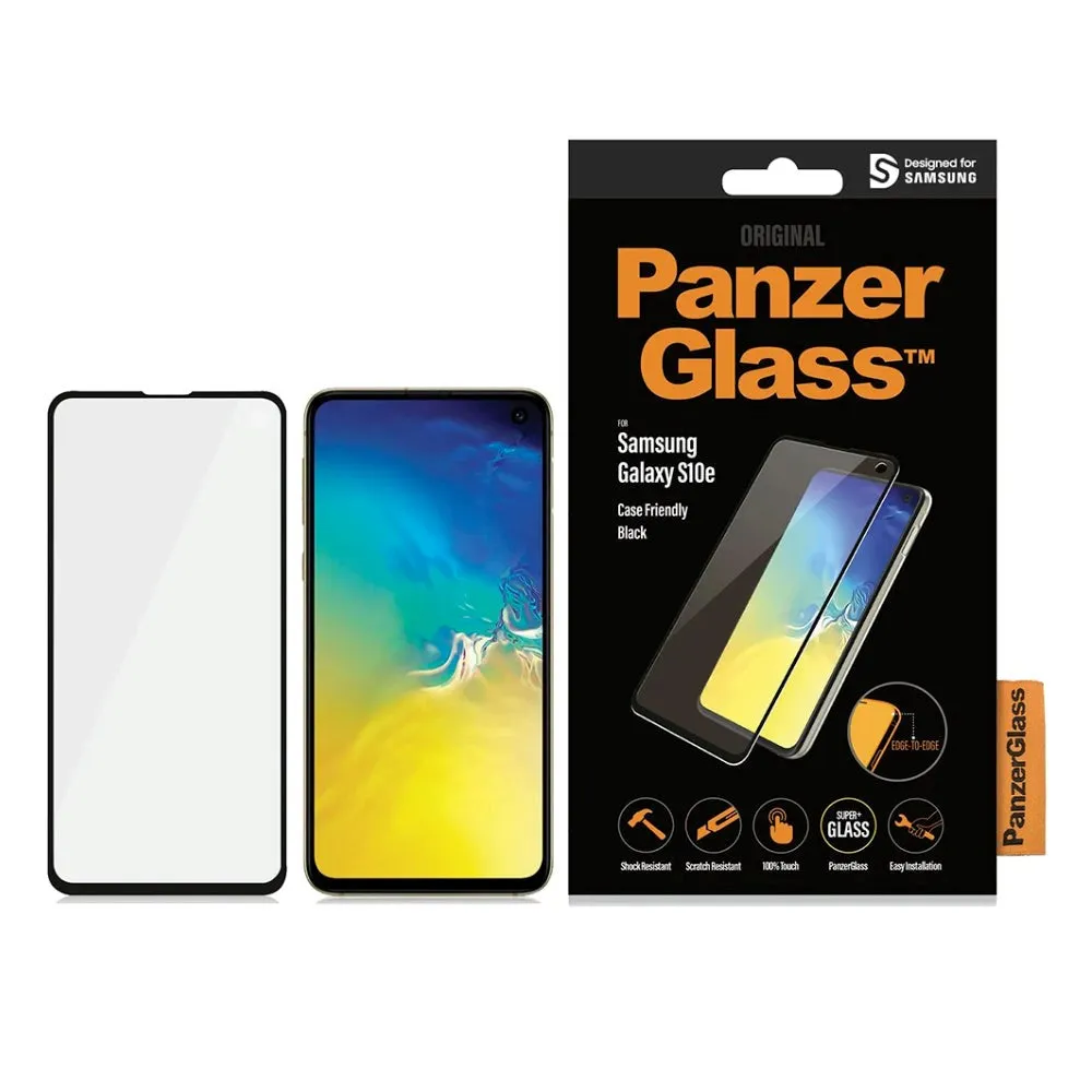 Samsung Galaxy S10e PanzerGlass Skærmbeskyttelse - Case Friendly - Sort