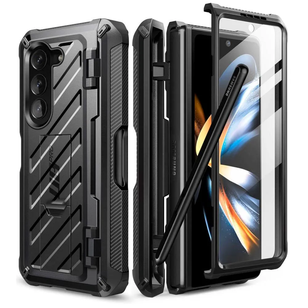 Samsung Galaxy Z Fold 5 SUPCASE Unicorn Beetle Pro Håndværker Cover m. Skærmbeskyttelse - Sort