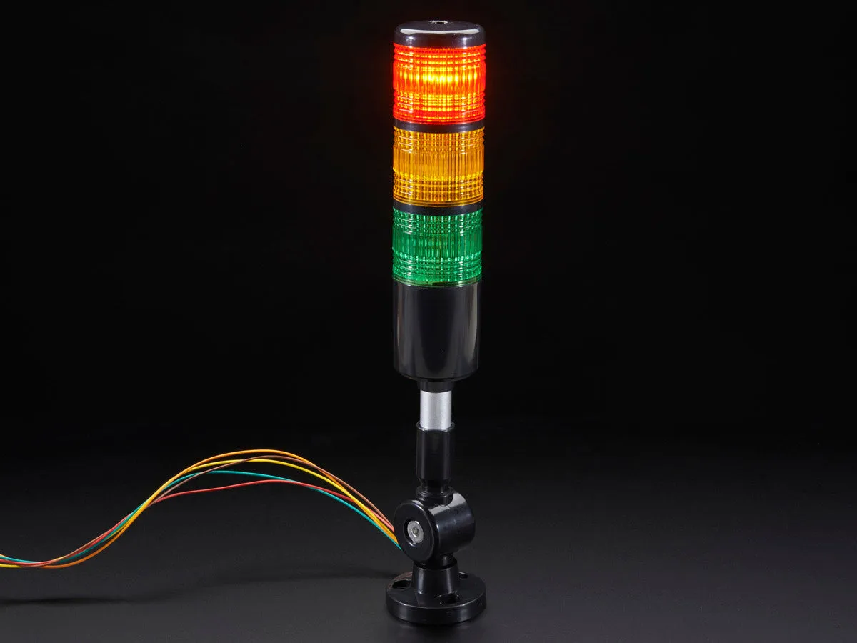 Tower Light - Red Yellow Green Alert Light with Buzzer - 12VDC