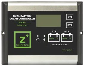 Zamp Solar 30 Amp Dual Battery 5-Stage PWM Charge Controller