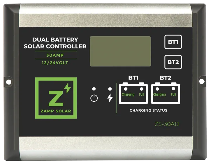 Zamp Solar 30 Amp Dual Battery 5-Stage PWM Charge Controller